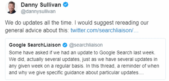 danny sullivan google update advice